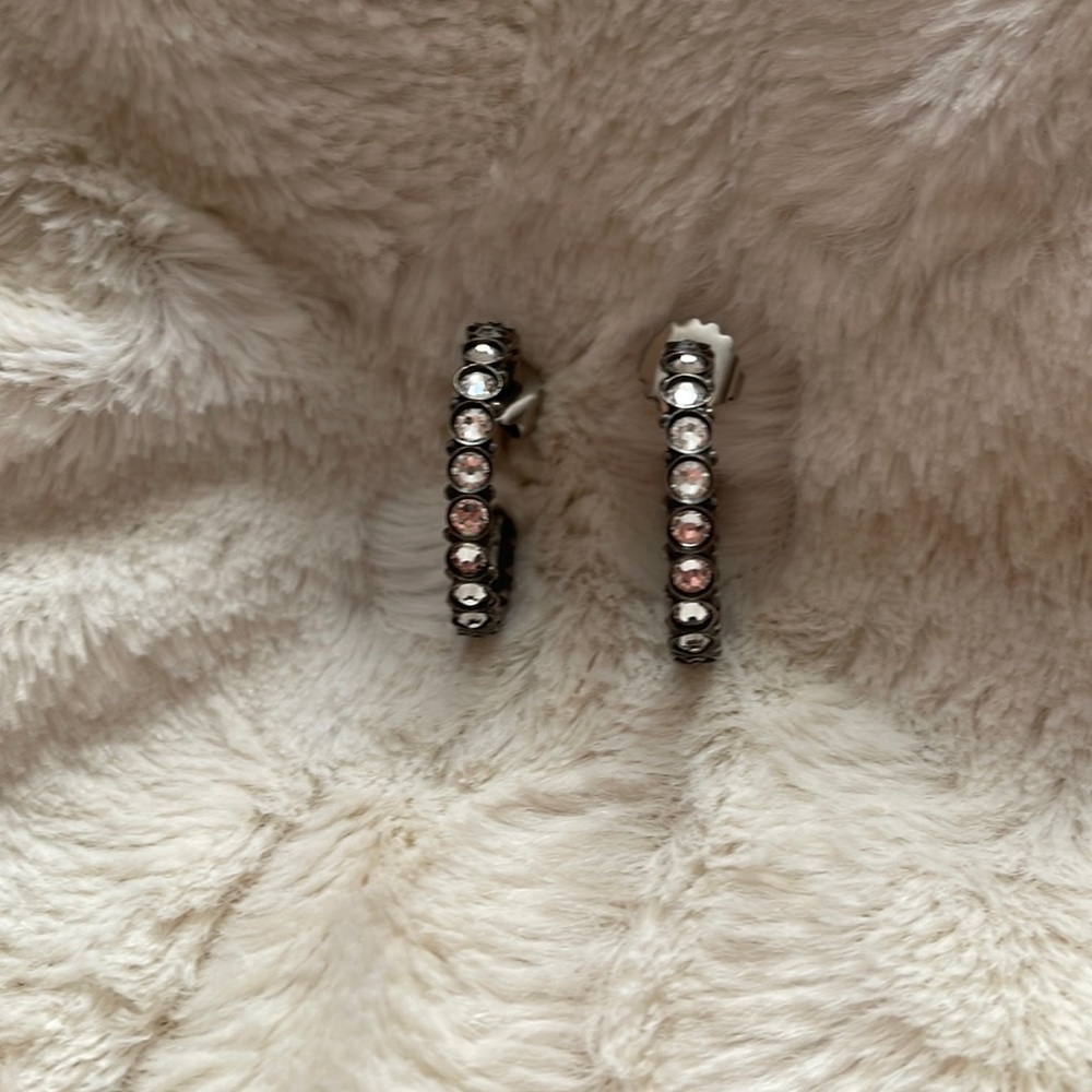 Sparkly hoop earrings